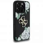 Carcasa Guess Guess Grained Roses Big 4G Logo compatibila cu iPhone 16 Pro Max, Negru 5 - lerato.ro