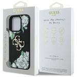 Carcasa Guess Guess Grained Roses Big 4G Logo compatibila cu iPhone 16 Pro Max, Negru 9 - lerato.ro