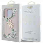 Carcasa Guess Guess Grained Roses Big 4G Logo compatibila cu iPhone 16 Pro, Roz 9 - lerato.ro