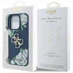 Carcasa Guess Guess Grained Roses Big 4G Logo compatibila cu iPhone 16 Pro, Albastru 9 - lerato.ro