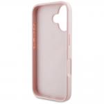 Carcasa Guess Guess Grained Roses Big 4G Logo compatibila cu iPhone 16, Roz 8 - lerato.ro