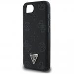 Carcasa Guess Grained Hot Stamp Peony Triangle Logo, cu MagSafe, compatibila cu iPhone 16e, Negru 7 - lerato.ro