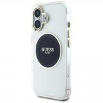 Carcasa Guess IML Metal Colored Circle Classic Logo, cu MagSafe, compatibila cu iPhone 16, Negru 3 - lerato.ro