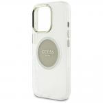 Carcasa Guess IML Metal Colored Circle Classic Logo, cu MagSafe, compatibila cu iPhone 16 Pro Max, Gri 7 - lerato.ro