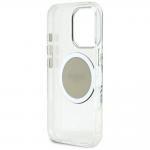 Carcasa Guess IML Metal Colored Circle Classic Logo, cu MagSafe, compatibila cu iPhone 16 Pro Max, Gri 8 - lerato.ro