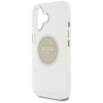 Carcasa Guess IML Metal Colored Circle Classic Logo, cu MagSafe, compatibila cu iPhone 16, Gri 7 - lerato.ro