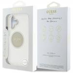 Carcasa Guess IML Metal Colored Circle Classic Logo, cu MagSafe, compatibila cu iPhone 16, Gri 9 - lerato.ro