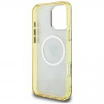 Carcasa Guess IML Metal Glitter 4G Circle Triangle, cu MagSafe, compatibila cu iPhone 16 Pro Max, Maro 8 - lerato.ro