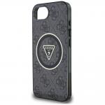 Carcasa Guess IML Metal Glitter 4G Circle Triangle, cu MagSafe, compatibila cu iPhone 16e, Negru 7 - lerato.ro