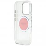 Carcasa Guess IML Metal Colored Circle Classic Logo, cu MagSafe, compatibila cu iPhone 16 Pro, Roz 8 - lerato.ro
