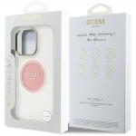 Carcasa Guess IML Metal Colored Circle Classic Logo, cu MagSafe, compatibila cu iPhone 16 Pro, Roz 9 - lerato.ro