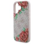 Carcasa Guess 4G Flowers Print, cu MagSafe, compatibila cu iPhone 16, Roz 7 - lerato.ro