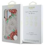 Carcasa Guess 4G Flowers Print, cu MagSafe, compatibila cu iPhone 16, Roz 9 - lerato.ro