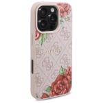 Carcasa Guess 4G Flowers Print, cu MagSafe, compatibila cu iPhone 16 Pro Max, Roz 5 - lerato.ro