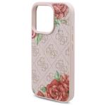Carcasa Guess 4G Flowers Print, cu MagSafe, compatibila cu iPhone 16 Pro Max, Roz 7 - lerato.ro