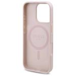 Carcasa Guess 4G Flowers Print, cu MagSafe, compatibila cu iPhone 16 Pro Max, Roz 8 - lerato.ro