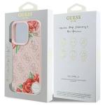 Carcasa Guess 4G Flowers Print, cu MagSafe, compatibila cu iPhone 16 Pro Max, Roz 9 - lerato.ro