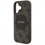 Carcasa Guess 4G Circle Classic Logo, cu MagSafe, compatibila cu iPhone 16, Maro 7 - lerato.ro