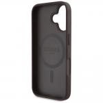 Carcasa Guess 4G Circle Classic Logo, cu MagSafe, compatibila cu iPhone 16, Maro 8 - lerato.ro