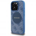 Carcasa Guess 4G Circle Classic Logo, cu MagSafe, compatibila cu iPhone 16 Pro, Albastru 3 - lerato.ro