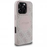 Carcasa Guess 4G Circle Classic Logo, cu MagSafe, compatibila cu iPhone 16 Pro, Roz 5 - lerato.ro