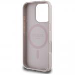 Carcasa Guess 4G Circle Classic Logo, cu MagSafe, compatibila cu iPhone 16 Pro, Roz 8 - lerato.ro
