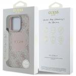 Carcasa Guess 4G Circle Classic Logo, cu MagSafe, compatibila cu iPhone 16 Pro, Roz 9 - lerato.ro