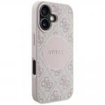Carcasa Guess 4G Circle Classic Logo, cu MagSafe, compatibila cu iPhone 16, Roz 5 - lerato.ro