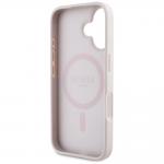 Carcasa Guess 4G Circle Classic Logo, cu MagSafe, compatibila cu iPhone 16, Roz 8 - lerato.ro