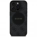 Carcasa Guess 4G Circle Classic Logo, cu MagSafe, compatibila cu iPhone 16 Pro, Negru 2 - lerato.ro