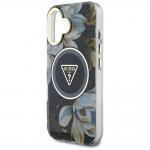 Carcasa Guess Glitter Flowers Triangle Buttons, cu MagSafe, compatibila cu iPhone 16, Negru 7 - lerato.ro