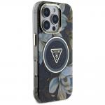 Carcasa Guess Glitter Flowers Triangle Buttons, cu MagSafe, compatibila cu iPhone 16 Pro, Negru 5 - lerato.ro