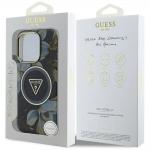 Carcasa Guess Glitter Flowers Triangle Buttons, cu MagSafe, compatibila cu iPhone 16 Pro, Negru 9 - lerato.ro