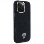 Carcasa Guess Denim Triangle Logo MagSafe, compatibile cu iPhone 16 Pro, Negru 5 - lerato.ro