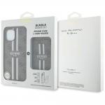 Carcasa Guess 4G Stripes, cu portofel Magsafe, compatibila cu iPhone 15, Maro 7 - lerato.ro