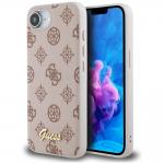 Carcasa Guess Logo Peony Script, cu MagSafe, compatibila cu iPhone 16e, Maro 2 - lerato.ro