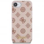 Carcasa Guess Logo Peony Script, cu MagSafe, compatibila cu iPhone 16e, Maro 4 - lerato.ro