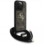 Carcasa Guess 4G Big Logo Cord Stap Crossbody, compatibila cu iPhone 16 Pro, Maro 4 - lerato.ro