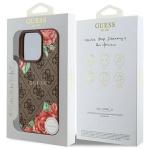 Carcasa Guess 4G Flowers Print, cu MagSafe, compatibila cu iPhone 16 Pro Max, Maro 9 - lerato.ro