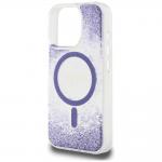 Carcasa Guess HC Resin Bottom Glitter, cu MagSafe, compatibila cu iPhone 16 Pro, Mov 7 - lerato.ro