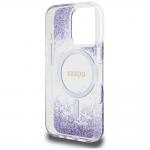 Carcasa Guess HC Resin Bottom Glitter, cu MagSafe, compatibila cu iPhone 16 Pro, Mov 8 - lerato.ro