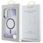 Carcasa Guess HC Resin Bottom Glitter, cu MagSafe, compatibila cu iPhone 16 Pro, Mov 9 - lerato.ro