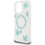 Carcasa Guess Resin Flowers Glitter, cu MagSafe, compatibila cu iPhone 16 Pro Max, Verde 15 - lerato.ro