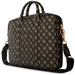 Geanta laptop Guess 4G Peony Front Pocket Zipper Triangle Logo, compatibila cu laptop 16 inch, Negru 4 - lerato.ro