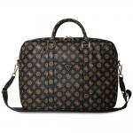 Geanta laptop Guess 4G Peony Front Pocket Zipper Triangle Logo, compatibila cu laptop 16 inch, Negru 5 - lerato.ro