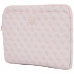 Geanta laptop Guess 4G Peony Front Pocket Zipper Triangle Logo, compatibila cu laptop 14 inch, Roz 4 - lerato.ro