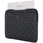 Geanta laptop Guess 4G Peony Front Pocket Zipper Triangle Logo, compatibila cu laptop 14 inch, Negru 5 - lerato.ro