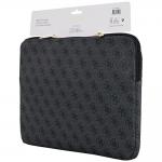 Geanta laptop Guess 4G Peony Front Pocket Zipper Triangle Logo, compatibila cu laptop 14 inch, Negru 6 - lerato.ro