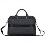 Geanta laptop Guess 4G Peony Front Pocket Zipper Triangle Logo, compatibila cu laptop 15 inch, Negru 6 - lerato.ro