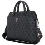 Geanta laptop Guess 4G Peony Front Pocket Zipper Triangle Logo, compatibila cu laptop 15 inch, Negru 7 - lerato.ro